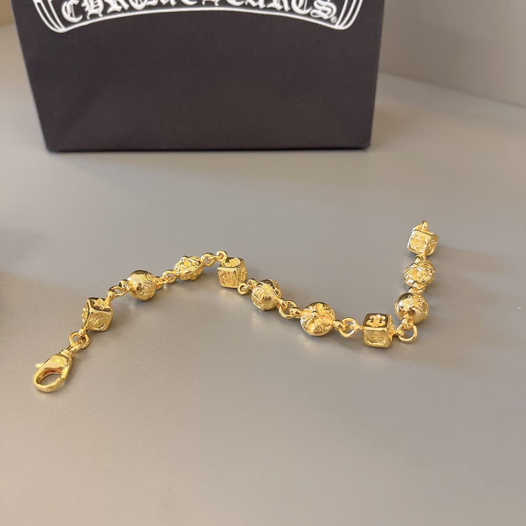 Chrome Hearts Gold Tone Bracelet
